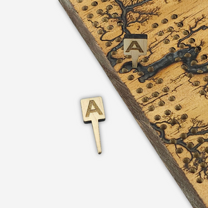 Letter "A" Cribbage Pegs