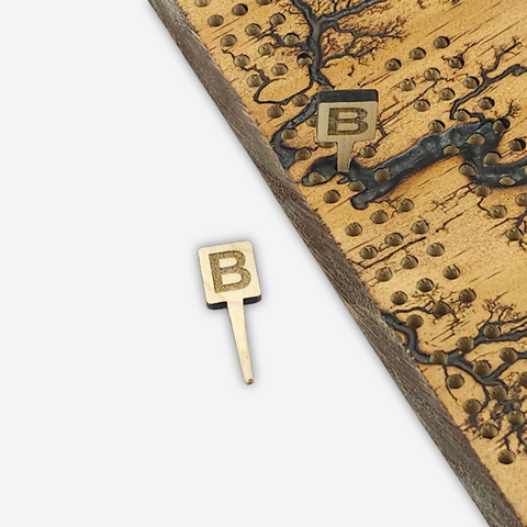 Letter "B" Cribbage Pegs