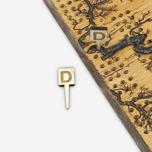 Letter "D" Cribbage Pegs