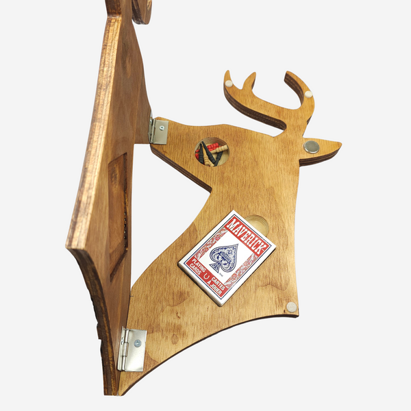 Deluxe Deer Head Cribbage Board