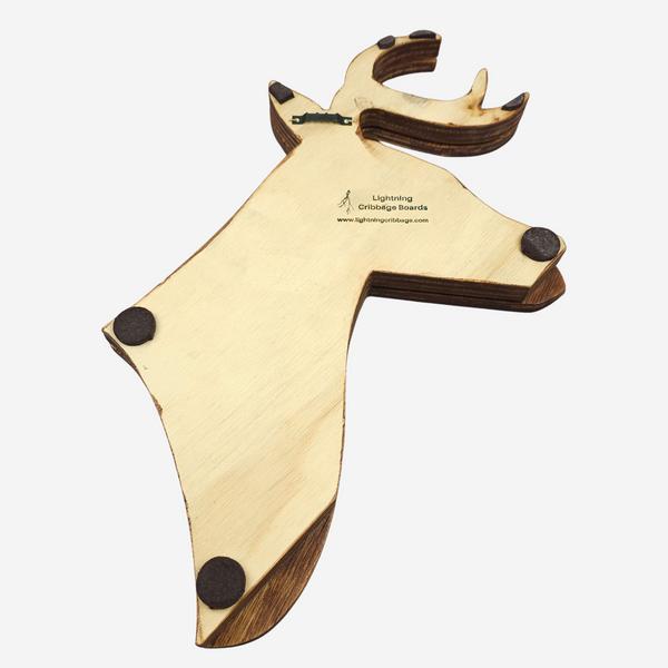 Deluxe Deer Head Cribbage Board