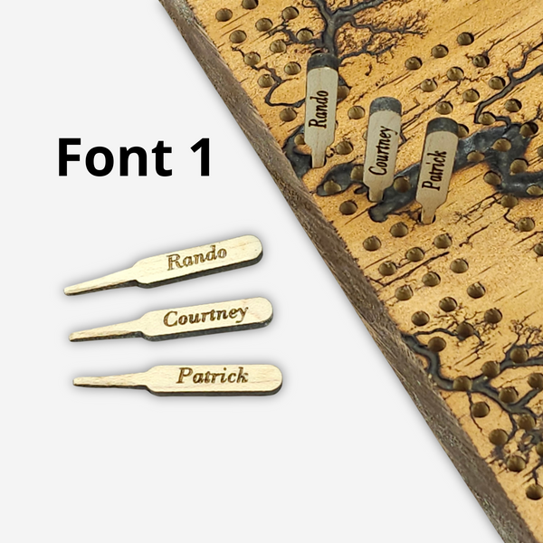 Custom Name Cribbage Pegs