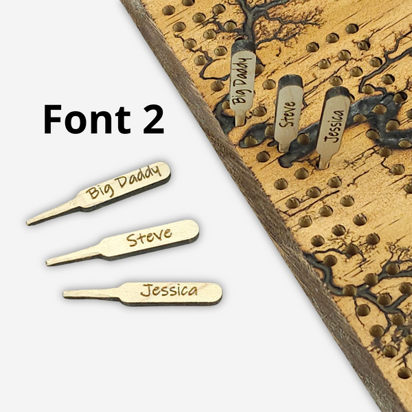 Custom Name Cribbage Pegs