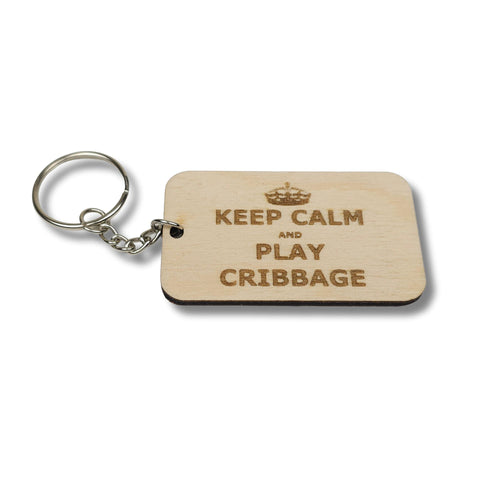 Keep Calm And Play Cribbage Keychain