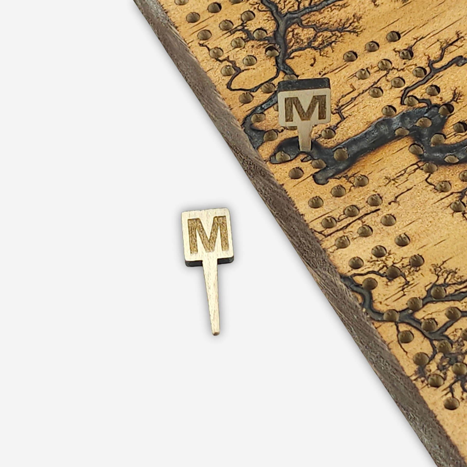 Letter "M" Cribbage Pegs