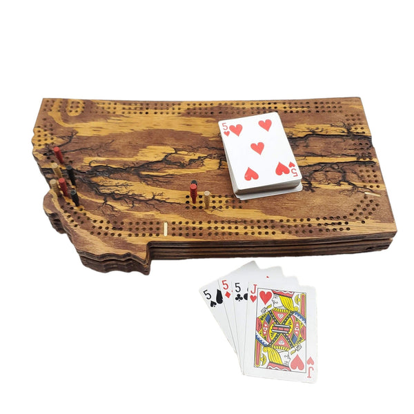 Deluxe Montana State Cribbage Board