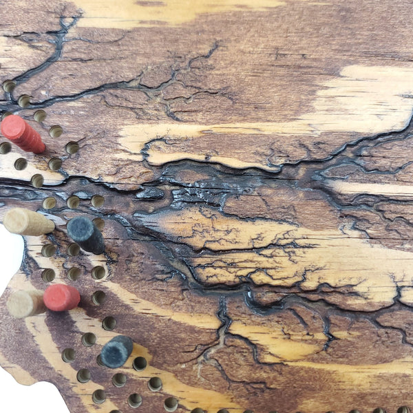 Deluxe Montana State Cribbage Board