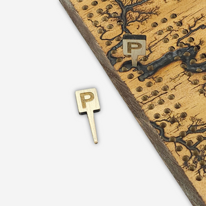 Letter "P" Cribbage Pegs