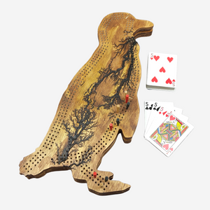 Deluxe Penguin Cribbage Board