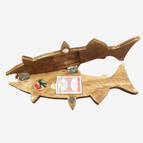 Deluxe Salmon Cribbage Board