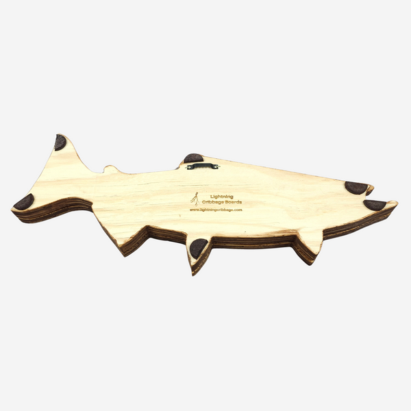 Deluxe Salmon Cribbage Board