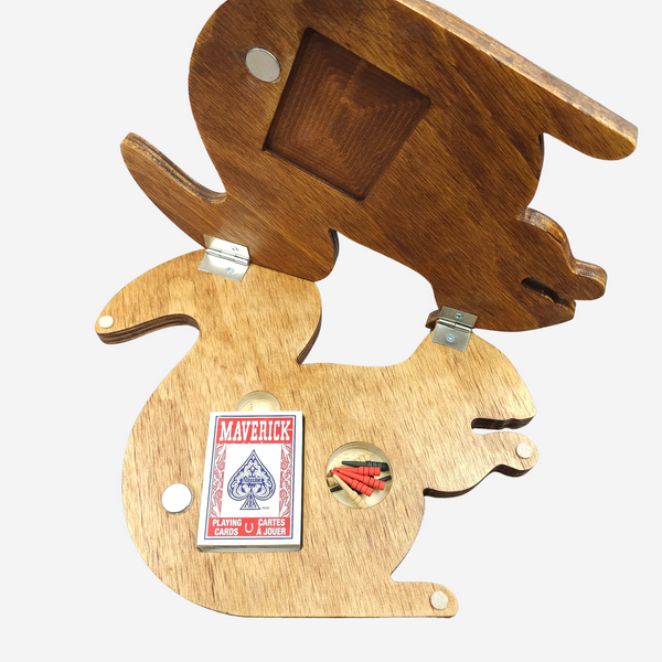 Deluxe Squirrel Cribbage Board