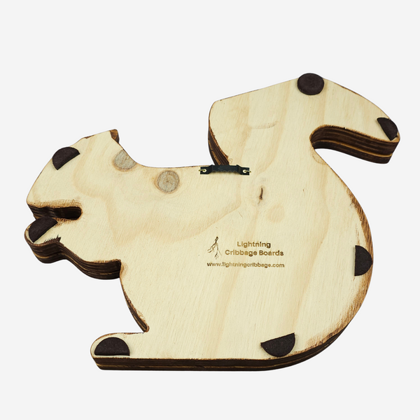 Deluxe Squirrel Cribbage Board