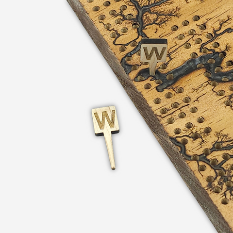 Letter "W" Cribbage Pegs