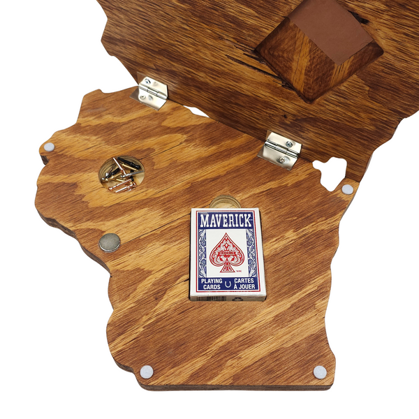 Deluxe Wisconsin State 4 Track Cribbage Board