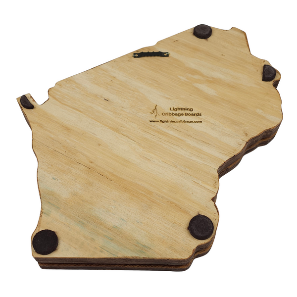 Deluxe Wisconsin State 4 Track Cribbage Board