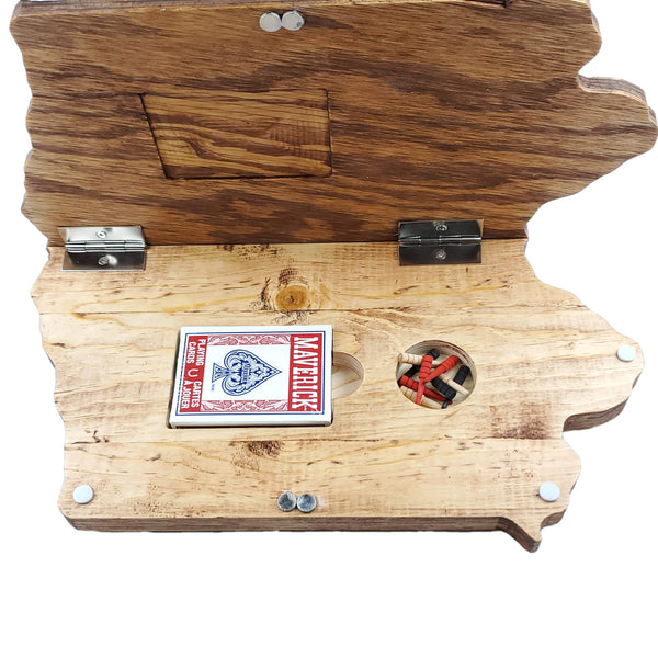 Deluxe Iowa State Cribbage Board