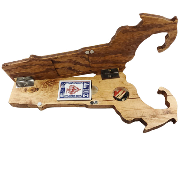 Deluxe Massachusetts State Cribbage Board