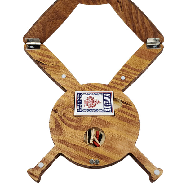 Deluxe Baseball And Bats Cribbage Board