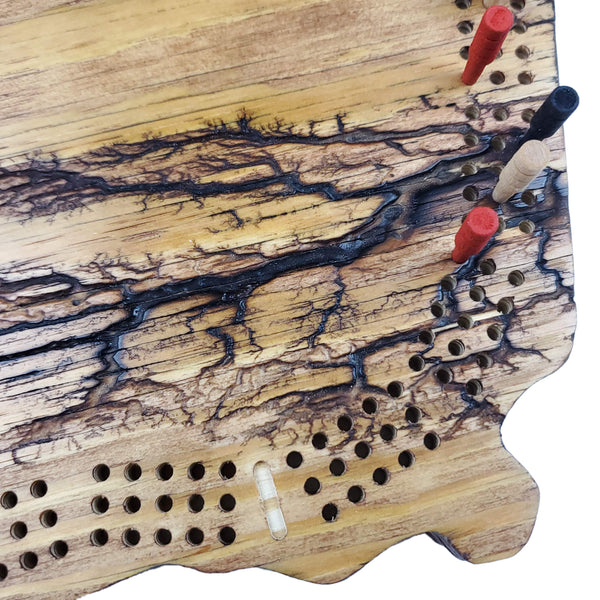 Deluxe Connecticut State Cribbage Board