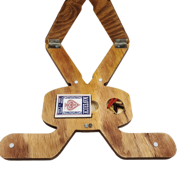 Deluxe Hockey Sticks And Puck Cribbage Board