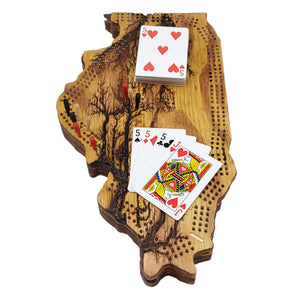 Deluxe Illinois State Cribbage Board