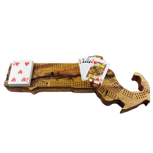 Deluxe Massachusetts State Cribbage Board