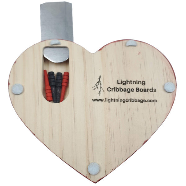 Valentine's Day Heart Mini Cribbage Board