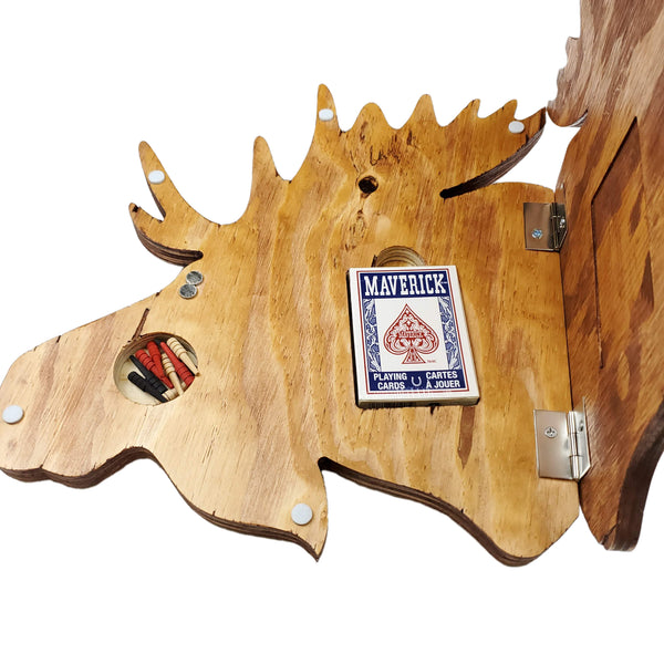 Deluxe Moose Head Cribbage Board