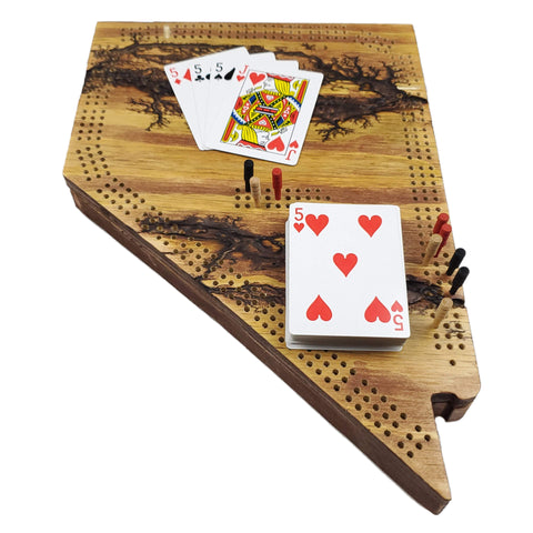 Deluxe Nevada State Cribbage Board