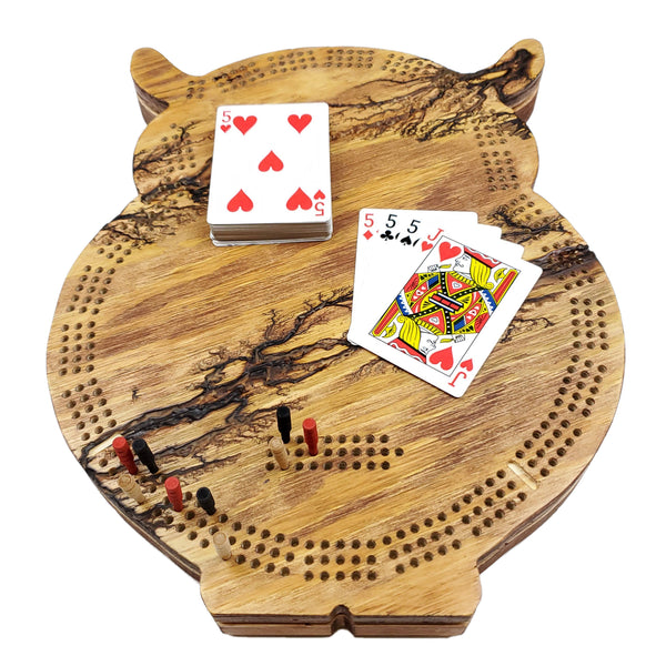 Deluxe Owl Cribbage Board