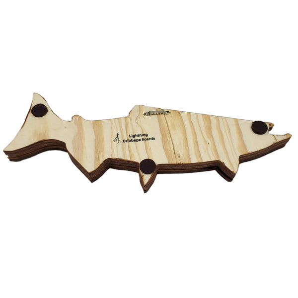 Deluxe Salmon Cribbage Board
