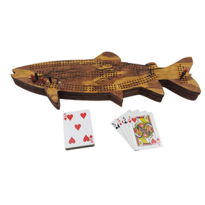 Deluxe Trout Cribbage Board