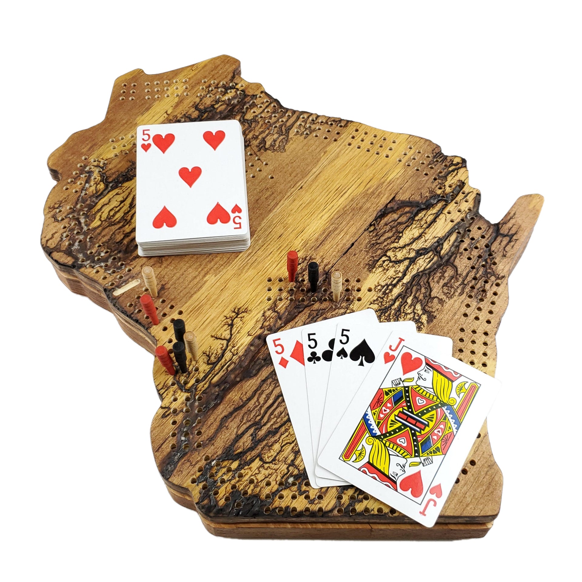 Deluxe Wisconsin State Cribbage Board