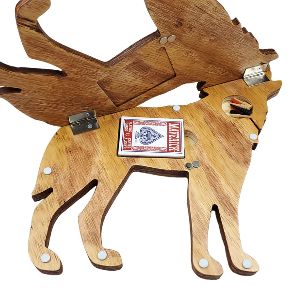 Deluxe Howling Wolf Cribbage Board