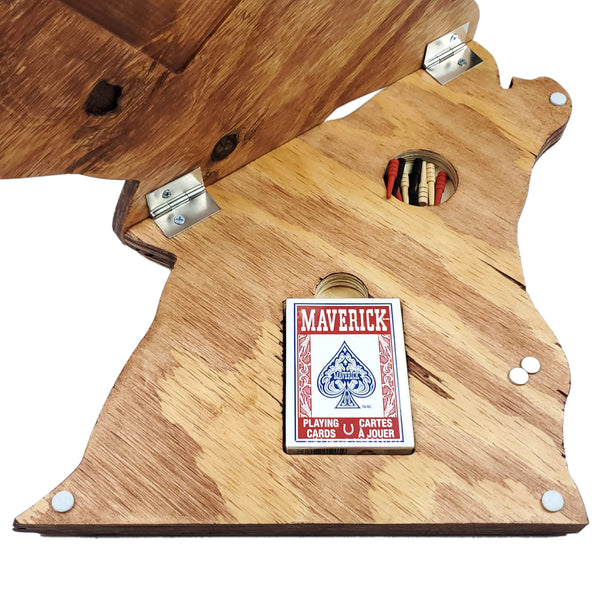 Deluxe Howling Wolf Head Cribbage Board